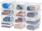 12 Pack Plastic Storage Container Bin with Latching Lid 7 Quarts (Clear)